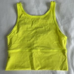Lululemon yellow crop top. Worn 1 time. Like new condition